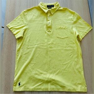 Polo Ralph Lauren Polo Shirt Men's Size L Tennis Vibrant Yellow EUC
